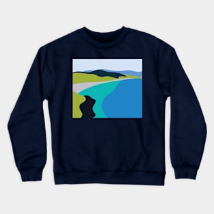 Blue Green Beach Crewneck Sweatshirt